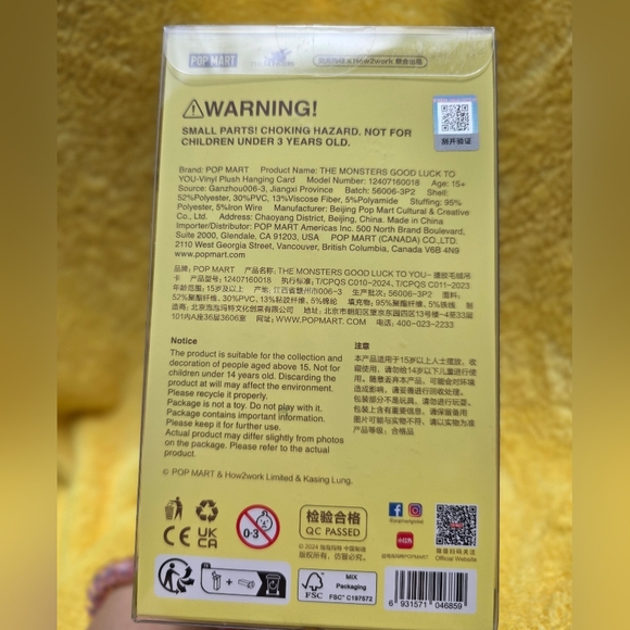 POP MART THE MONSTERS LABUBU Good Luck To You Vinyl Pendant Thailand Excluive - Picture 3 of 4